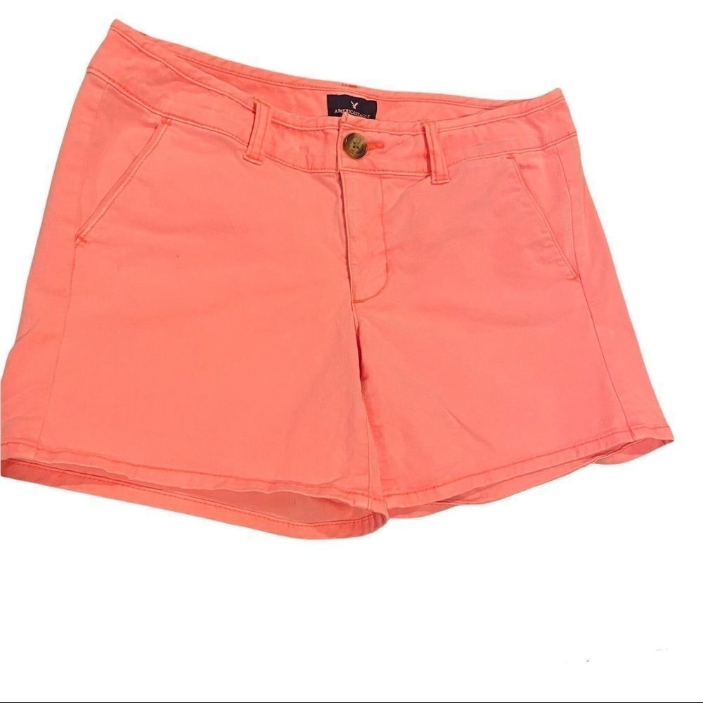 American Eagle Pink MIDI Stretch Shorts Size 6